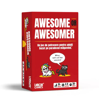 Awesome or Awesomer joc de petrecere cutia