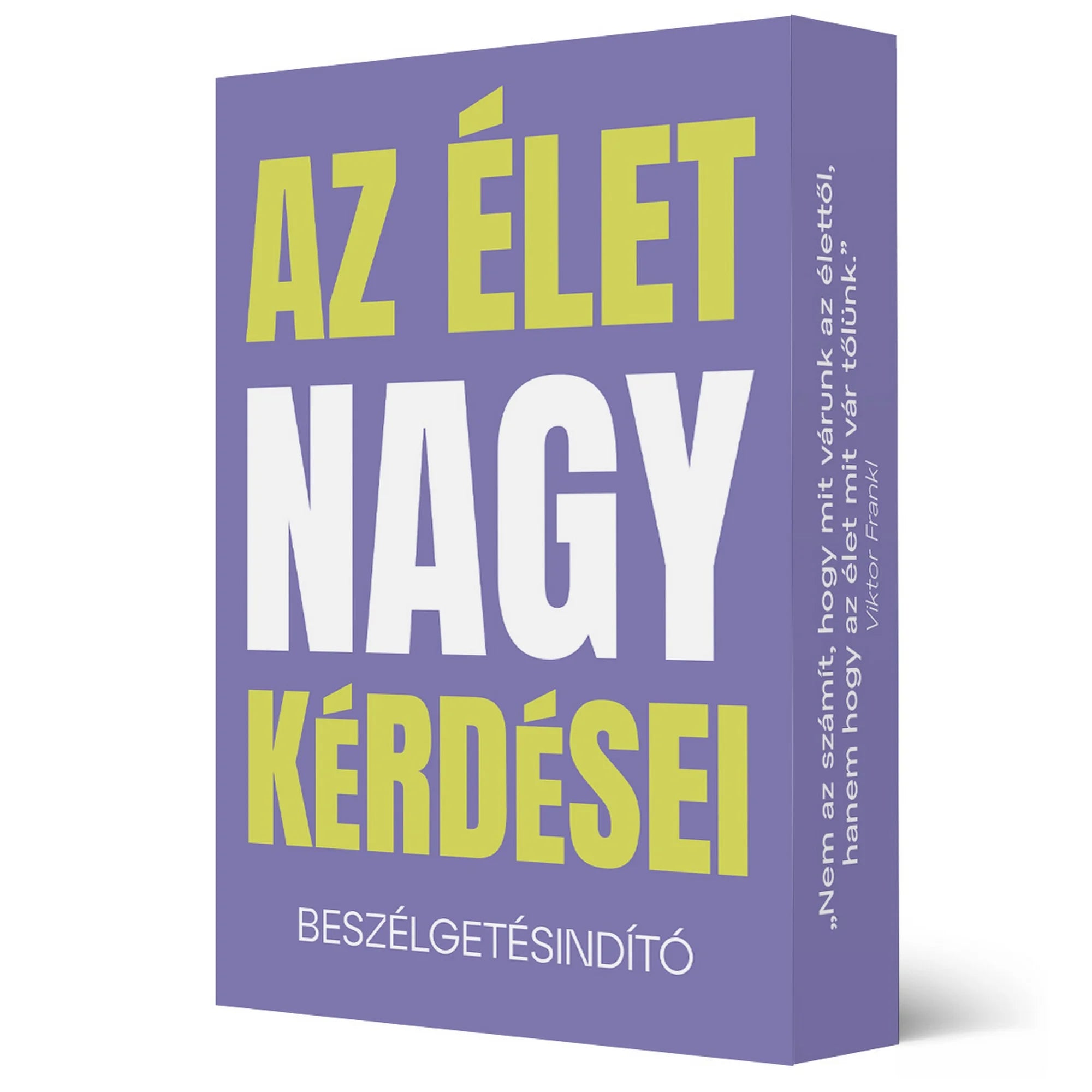 Az élet nagy kérdései beszélgetésindító kártyák lila doboza