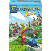 Carcassonne Junior társasjáték dobozkép gyerekekkel és váras illusztrációval