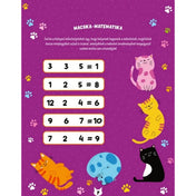 Cicák – Mókás játékok foglalkoztató matematikai feladat cicás illusztrációkkal.