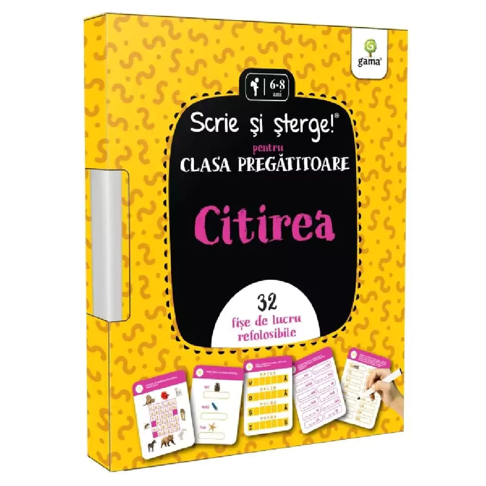 Citirea - Scrie și șterge - Pentru clasa pregătitoare