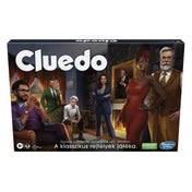 Cluedo társasjáték dobozkép, a klasszikus nyomozós játék szereplőivel és hangulatos illusztrációval.