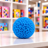 Cool Mix Squishy: Bolyhos tapintású labda 6 cm stresszlevezető játék (kék)