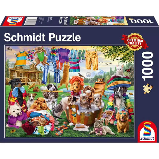 Puzzle Schmidt: Háziállatok Őrült Kertje, 1000 darab