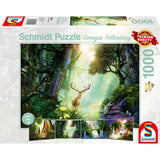 Puzzle Schmidt: Georgina Fellenberg - Szarvasok az erdőben, 1000 darabos