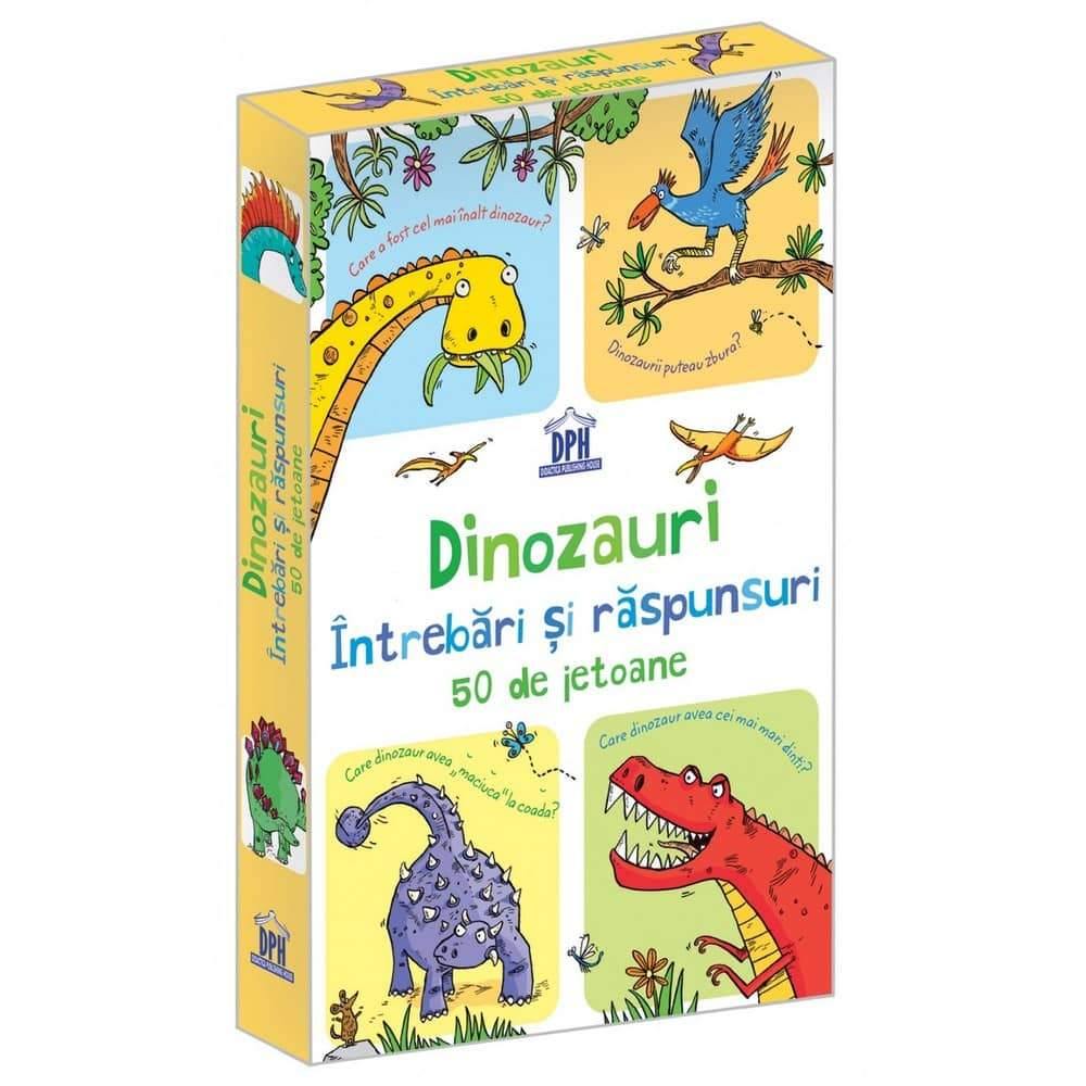 Dinozauri - Intrebari si raspunsuri - 50 de Jetoane-DPH-1-Jocozaur