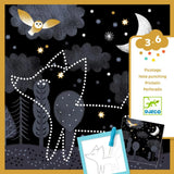 Djeco Éjszakai állatok, képalkotás lyukasztással