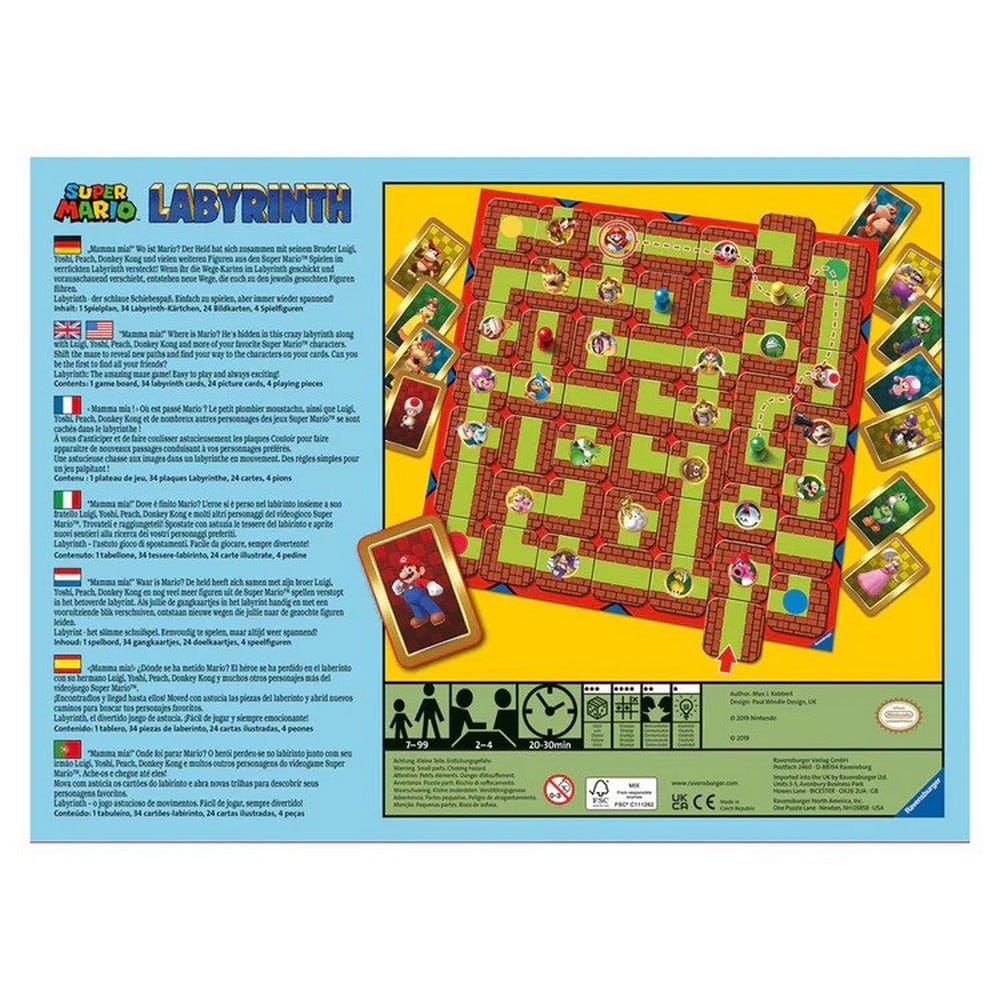 Labyrinth Super Mario többnyelvű társasjáték