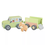 Fa teherautó állatok szállítására, Orange Tree Toys