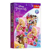 „Fekete Péter kártya: Disney Hercegnők – a játék doboza kedvenc hercegnőiddel és színes lapokkal, 25 darabos Trefl kiadás.”