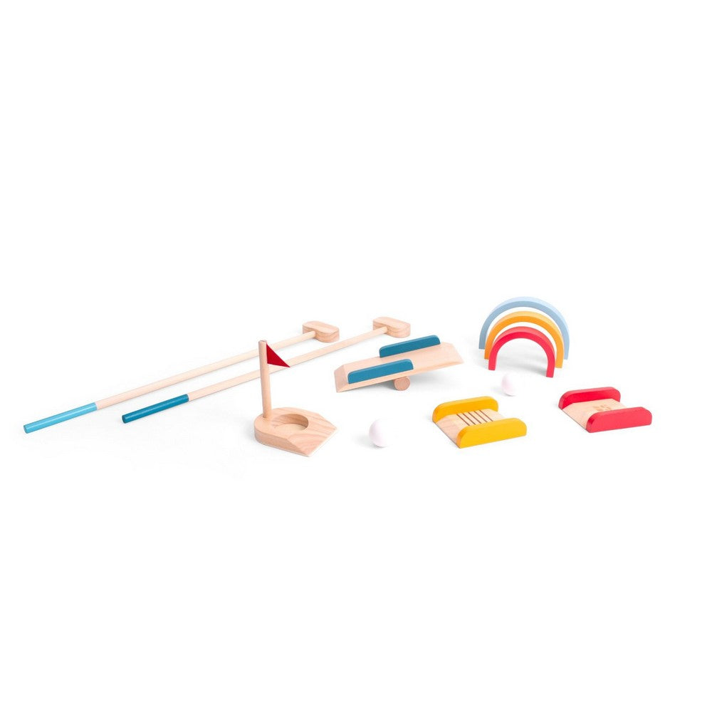 Fa golfkészlet, BS Toys GA474 jatekelemek