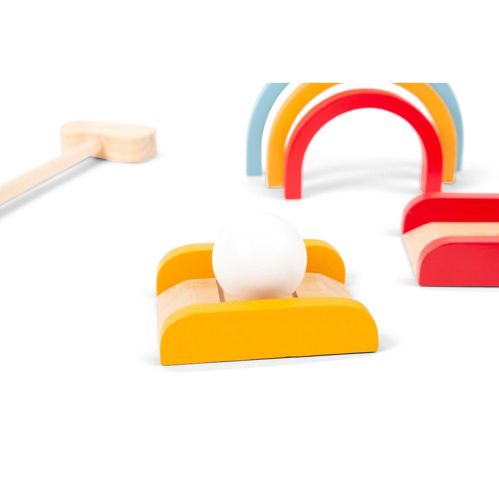 Fa golfkészlet, BS Toys GA474 jatekelemek