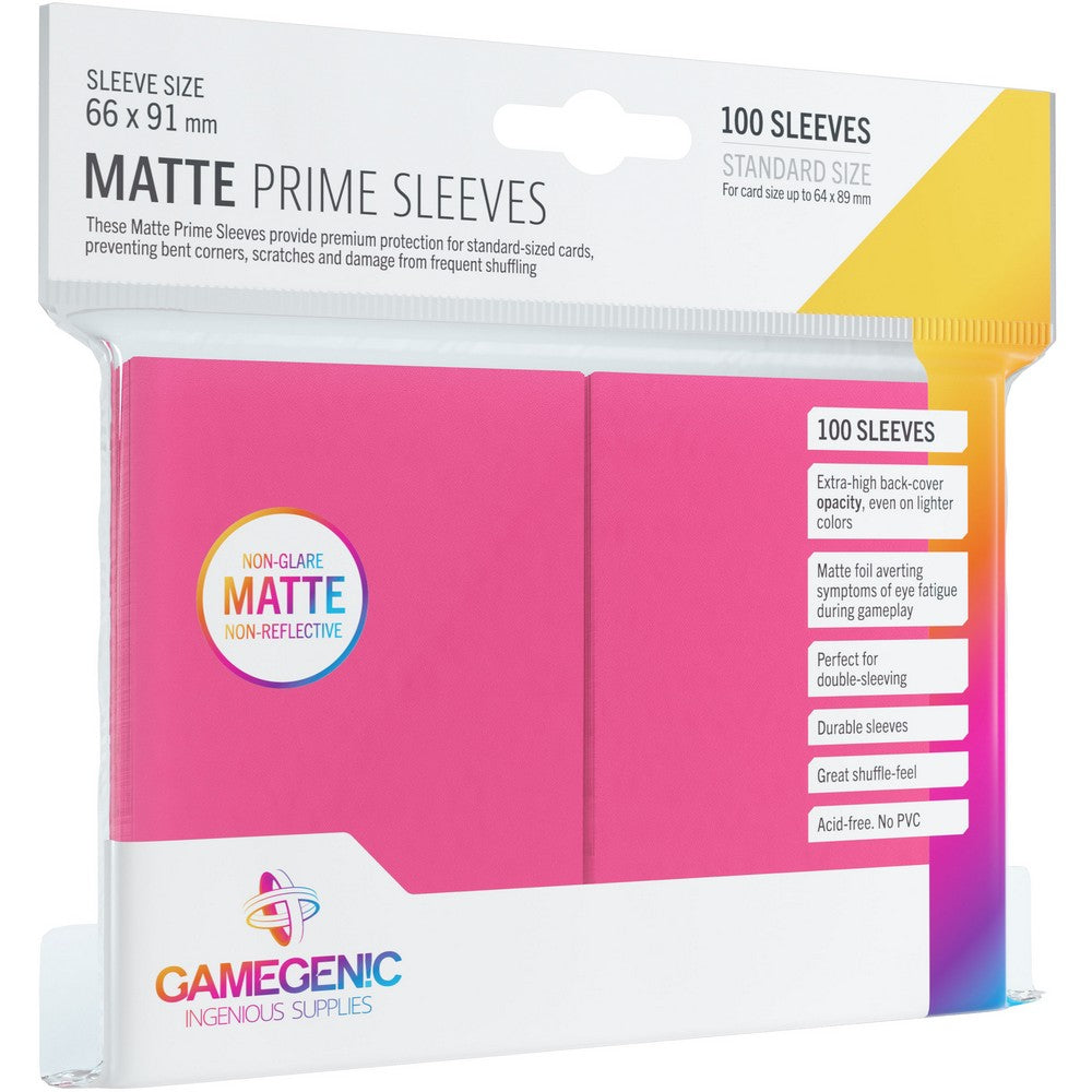 Gamegenic - Matte Prime Sleeves Pink (100 Sleeves)