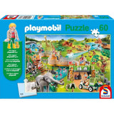 Puzzle Schmidt: playmobil - Állatkert, 60 darabos + Ajándék playmobil figura