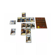 Gwent – A legendás kártyajáték játékmenet közbeni elrendezés, kijátszott egység- és vezérkártyák a harctéren pontszámtáblával