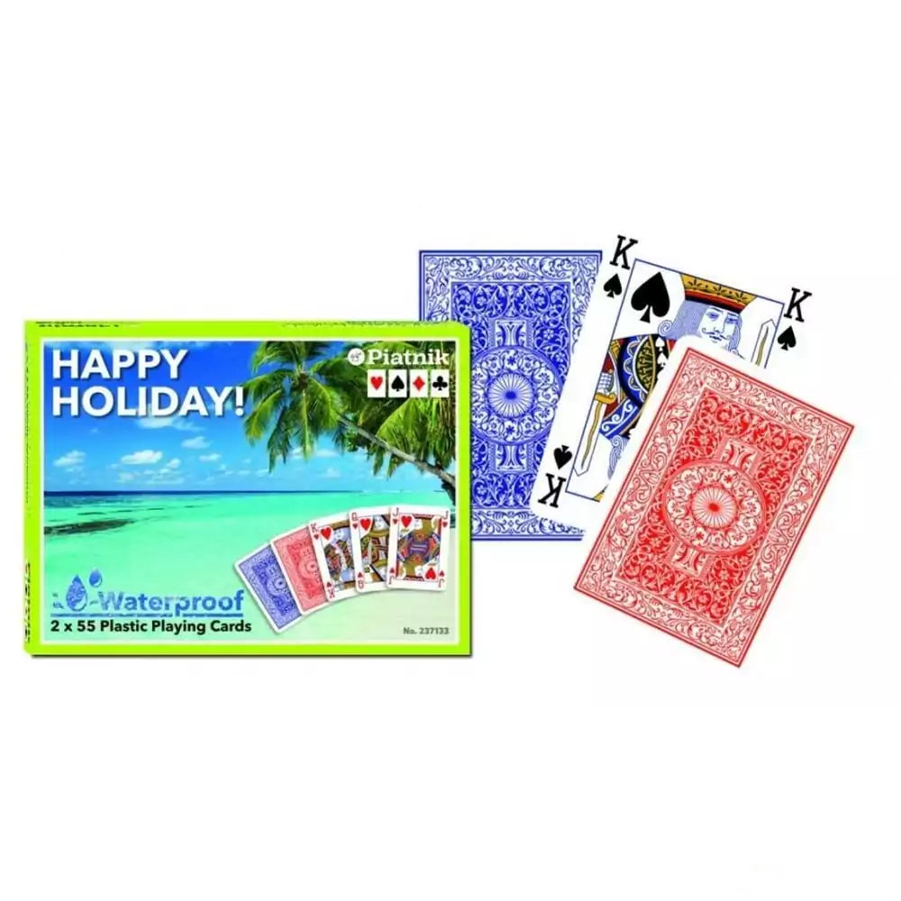 Francia Kártya 2x55 - Happy holiday plasztik