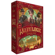 Kronologic – Párizs 1920 társasjáték doboza art deco stílusú borítóval, rejtélyes szereplőkkel.
