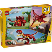 LEGO Creator 3 az 1-ben: Félelmetes dinoszaurusz 31379 hátoldali dobozkép, a három építhető dinoszaurusz modellel.