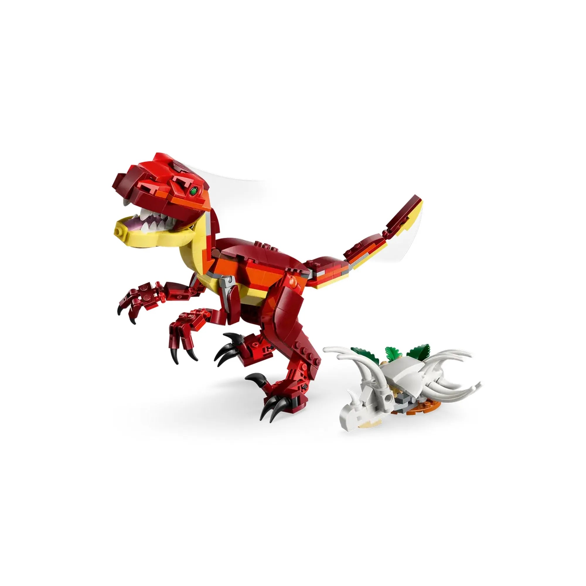 LEGO Creator 3 az 1-ben: Félelmetes dinoszaurusz 31379 mozgatható T-rex modell oldalnézetben.