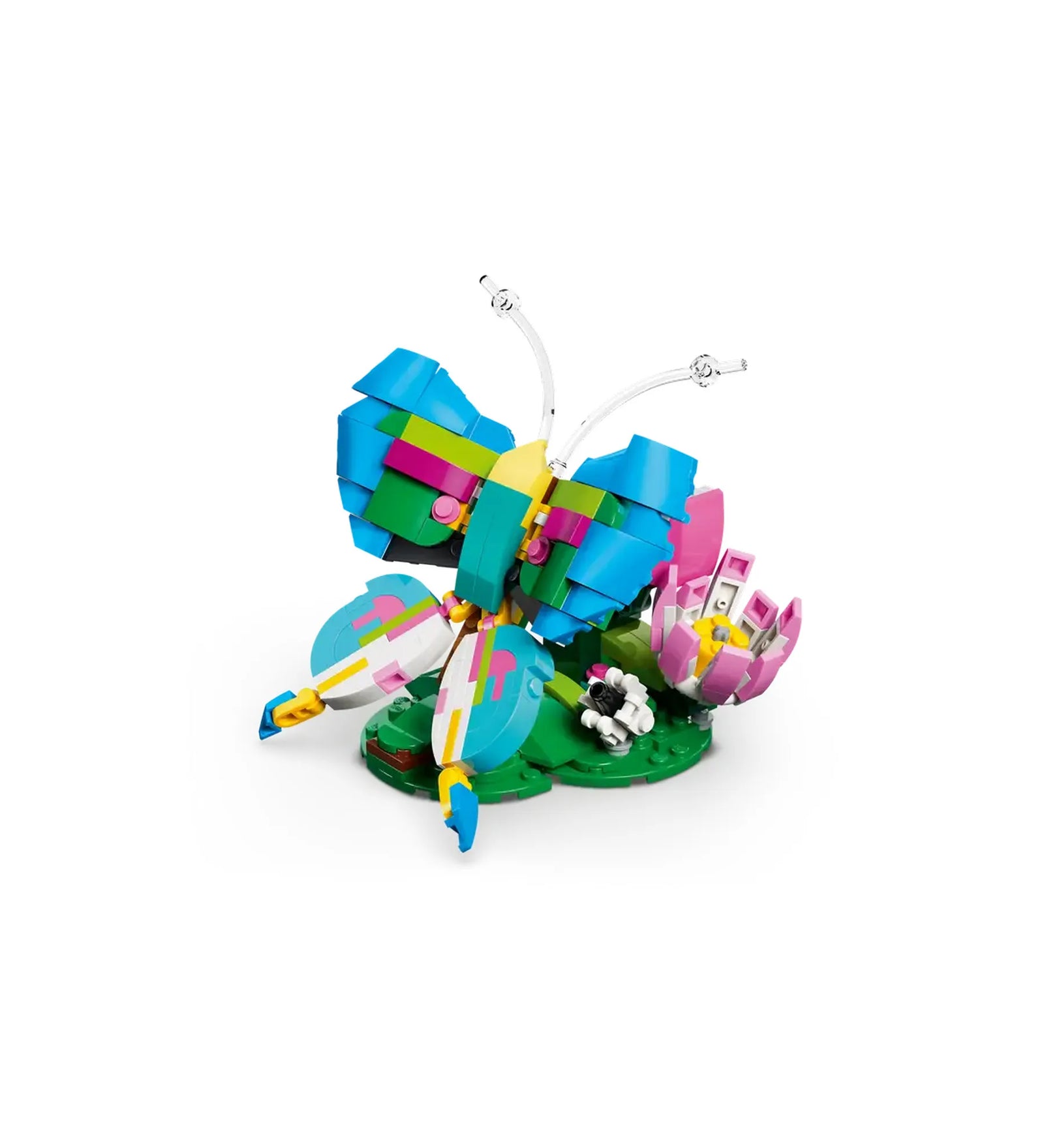 LEGO Creator 3 az 1-ben: Színes kolibri 31384 pillangó modell virágos talapzaton