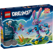 LEGO DREAMZzz Izzie és Bunchurro, a gaming nyuszi - A szett doboza, színes illusztrációval és izgalmas elemekkel.