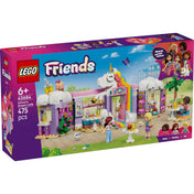 LEGO Friends Unikornisos kávézó (42684) doboz eleje, szivárványos unikornistémájú kávézóval és figurákkal