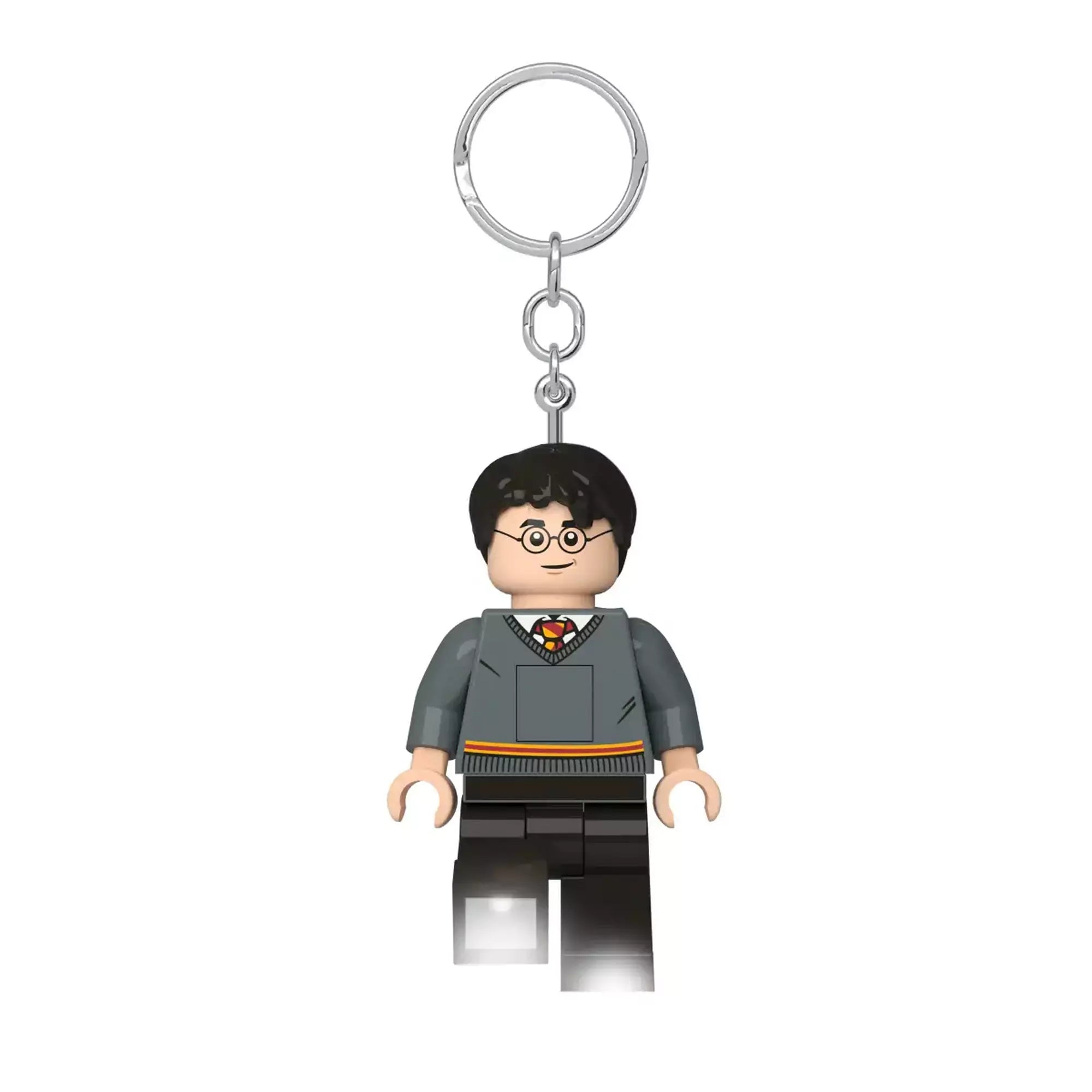 LEGO Harry Potter kulcstartó LED lámpával, Harry Potter minifigura formában, világító lábakkal.