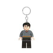 LEGO Harry Potter kulcstartó LED lámpával, közelről bemutatva a részletgazdag minifigura megjelenést.
