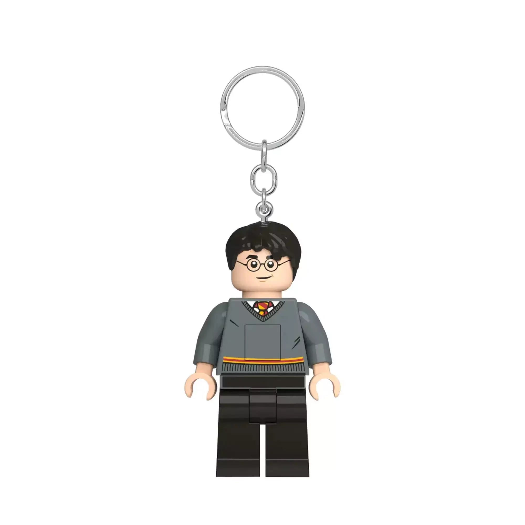 LEGO Harry Potter kulcstartó LED lámpával, közelről bemutatva a részletgazdag minifigura megjelenést.