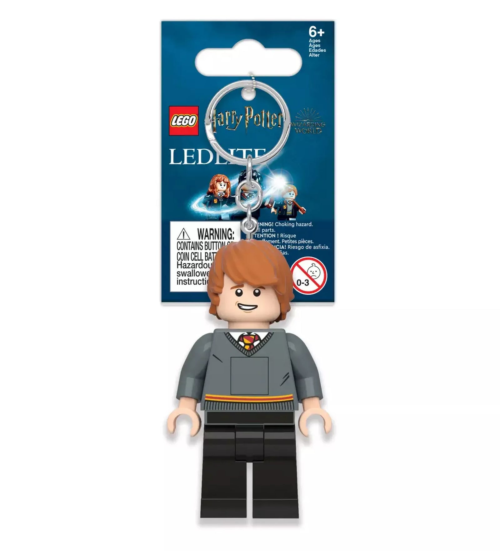 LEGO Harry Potter Ron Weasley LED-lámpás kulcstartó csomagolásban