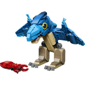Termék tartalma: LEGO Jurassic World Bébi pteranodon építhető figura mozgatható szárnyakkal, nyitható csőrrel és piros tintahal kiegészítővel.