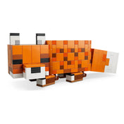 LEGO Minecraft: A róka 21588 megépített róka fekvő pózban, részletes testkialakítással