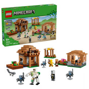 LEGO Minecraft Idézőtámadás a faluban 21596 készlet dobozképpel, falusi épületekkel, vasgólemmel, idézővel, vexekkel és Minecraft figurákkal.