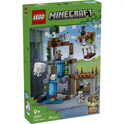 LEGO Minecraft Szellemkikötő (21597) készlet doboza elölnézetből. A csomagolás a 754 elemes Minecraft kalandkészletet és a játékbeli bónusz tartalom lehetőségét mutatja be.