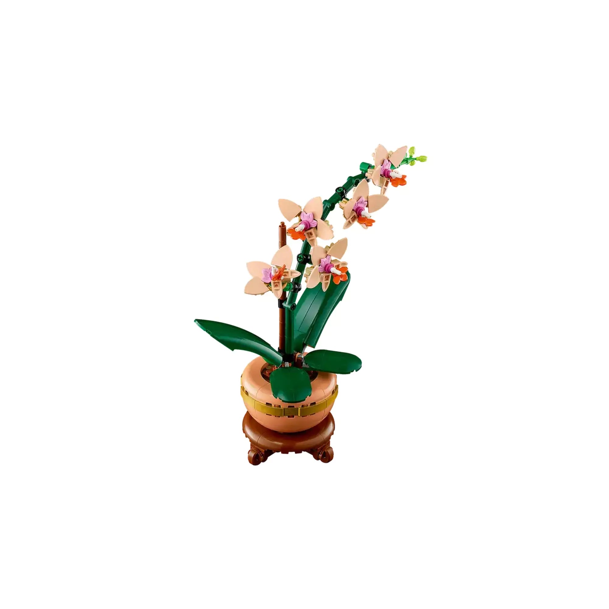 A LEGO Botanicals 'Mini Orchid' modellje felülnézetből