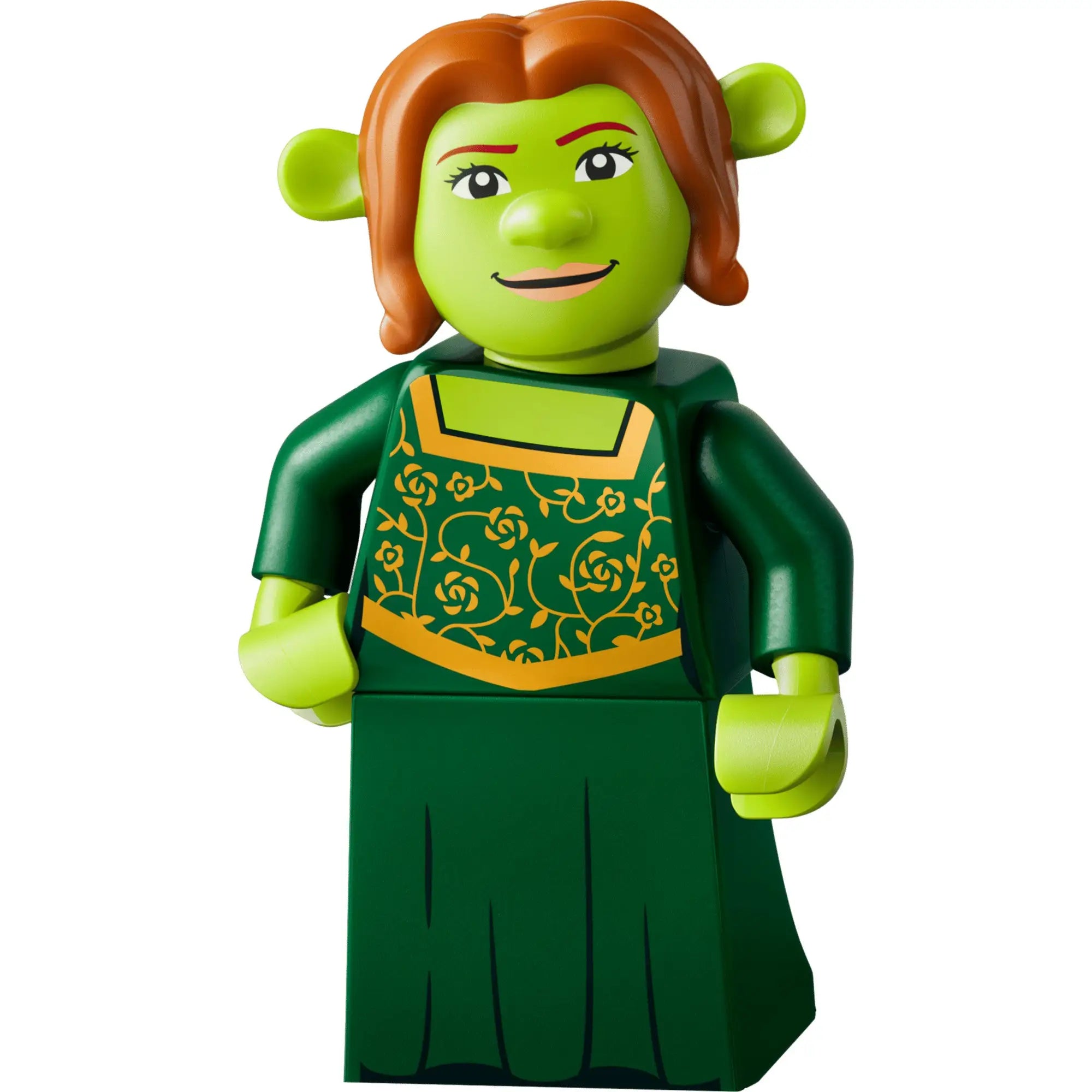 LEGO Fiona minifigura zöld ruhában a Shrek-sorozat 71053 kollekcióból