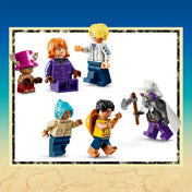 A LEGO ONE PIECE: Csata a Drum kastélynál 75645 készlet hat minifigurája: Monkey D. Luffy, Nami, Sanji, Tony Tony Chopper, Vivi és Wapol.