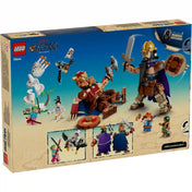 A LEGO ONE PIECE Dorry vs. Brogy – A Kicsi Kert óriásai 75644 készlet hátoldala a funkciók és a játéklehetőségek bemutatásával.