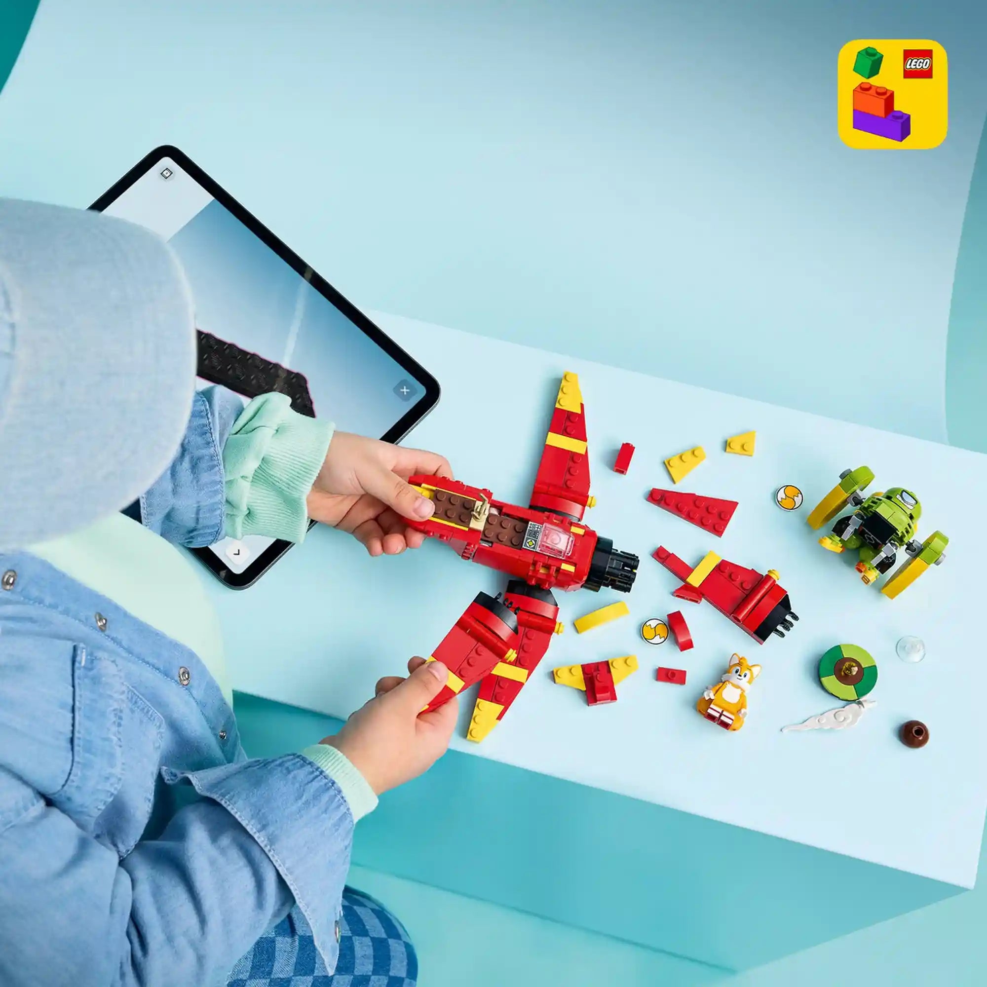 LEGO Sonic Tornado-1 építése a LEGO Builder alkalmazás segítségével.
