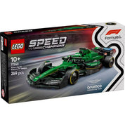 LEGO Speed Champions Aston Martin Aramco F1 AMR24 versenyautó dobozképe, 269 elemmel, 10 éves kortól
