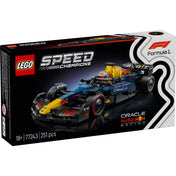  LEGO Speed Champions Oracle Red Bull Racing RB18 versenyautó (77243) dobozkép elölnézetből.