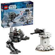 LEGO Star Wars AT-RT támadás 75444 dobozkép és megépített lépegető valamint torony