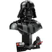 LEGO Star Wars Darth Vader (75439) mellszobor közelről, minifigurával, névjegyzékkel, fehér háttérrel.