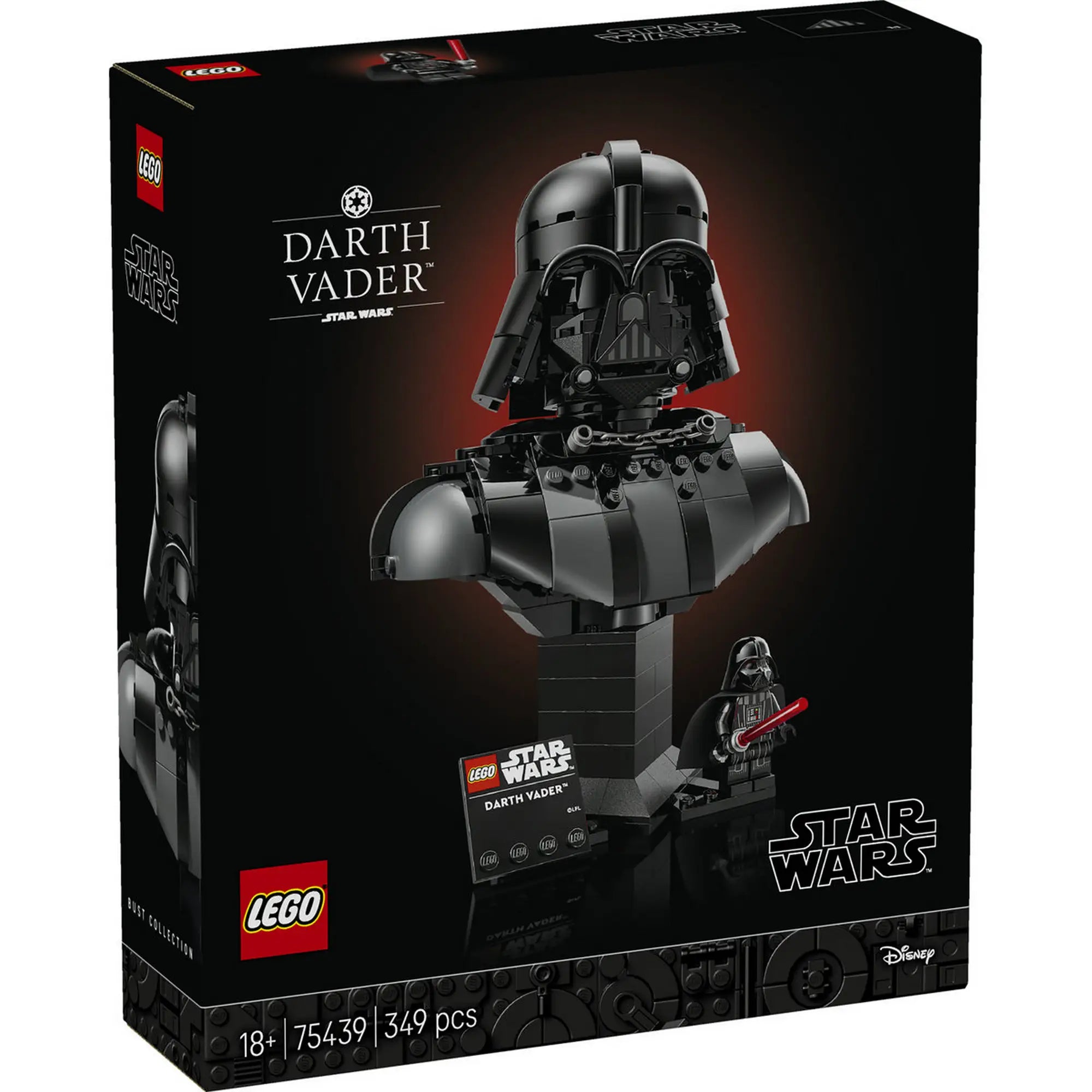 LEGO Star Wars Darth Vader (75439) dobozkép a készlettel és minifigurával.