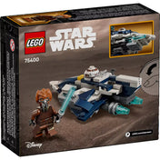 LEGO Star Wars Plo Koon Jedi csillagvadásza microfighter dobozkép: a sivatagos háttér előtt látható a fénykardos Plo Koon minifigura és a csillagvadász modell.