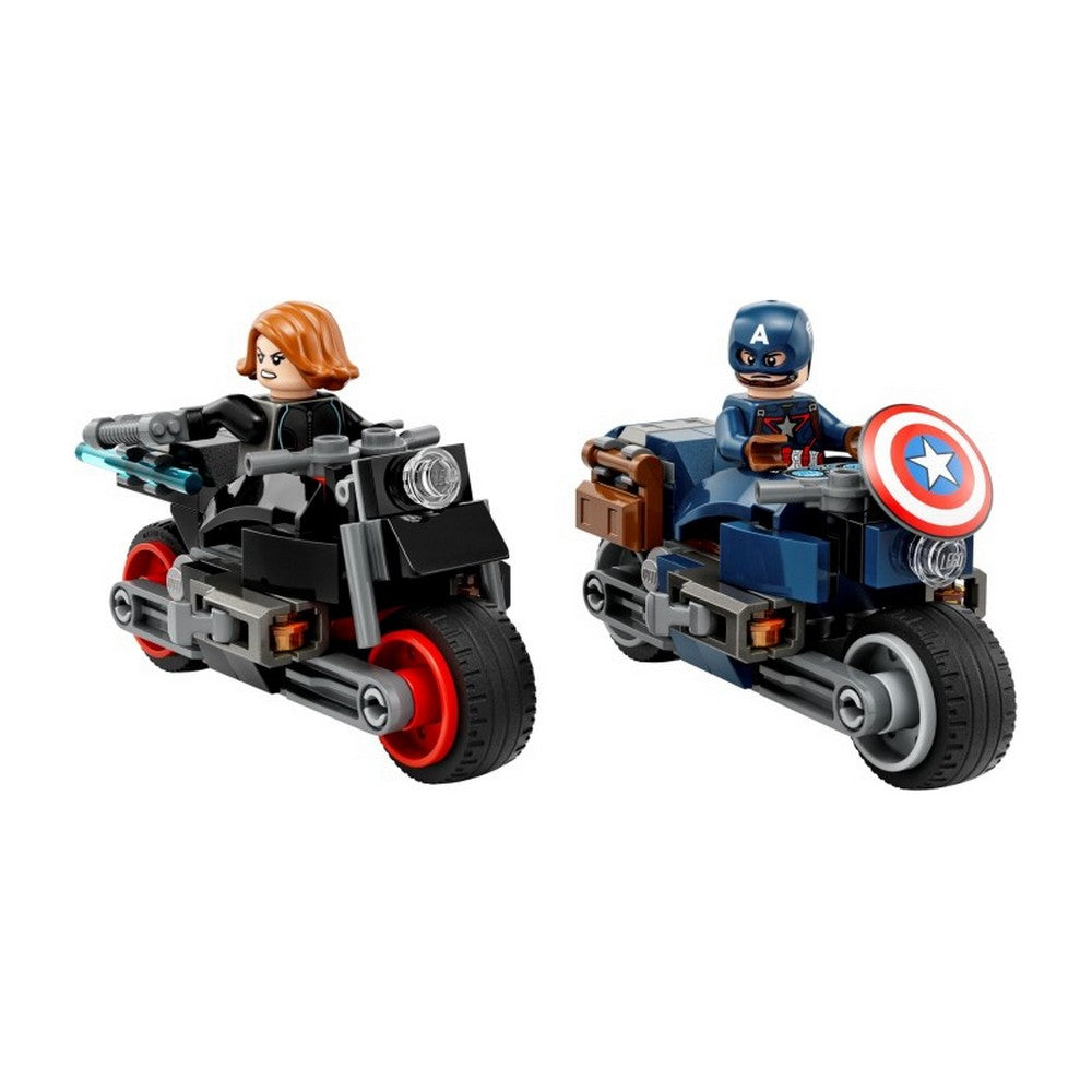 LEGO Super Heroes Fekete Özvegy és Amerika Kapitány motorkerékpárok 76260 130 darabos