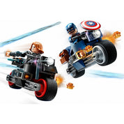 LEGO Super Heroes Fekete Özvegy és Amerika Kapitány motorkerékpárok 76260 130 darabos