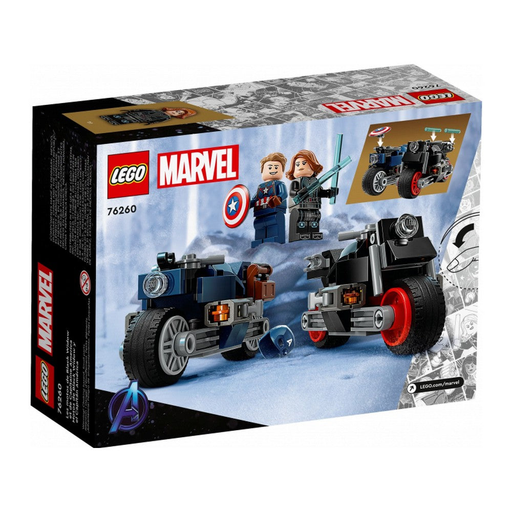 LEGO Super Heroes Fekete Özvegy és Amerika Kapitány motorkerékpárok 76260