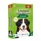 Lenyűgöző természet – Kutyák oktató kártyajáték doboza bernáthegyi kutya illusztrációval.