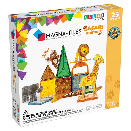 Magna Tiles Safari Animals doboz elejeMagna-Tiles Safari Animals, mágneses építő készlet doboz eleje